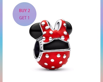 Dije con el icono de Minnie Mouse, dijes para pulsera, dije de plata, dije Pandora