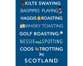 Scottish Tea Towel, Limited Print Run