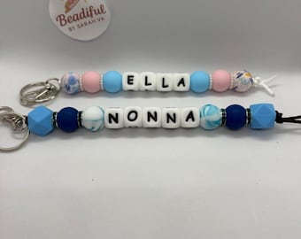 Personalised Beaded Name Keychains