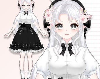 Vorgefertigtes Live2D Vtuber Modell: Gebrauchsfertig, VTubeStudio Kompatibel