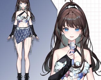 Premade VTuber Model: Ready to Use Live2D VTube Studio Design