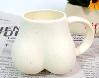 Funny Hip Ceramic Mug | 3D Belly Coffee Mug | A Unique Gift for Your Boyfriend or Girlfriend
