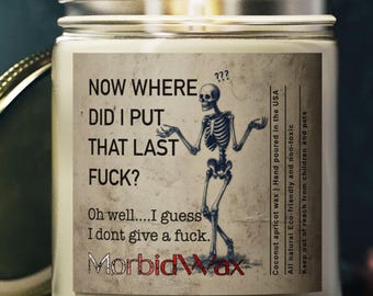 No More F's Candle: Funny Gag Gift, Coconut Apricot Wax 4oz or 9oz (Free Shipping)
