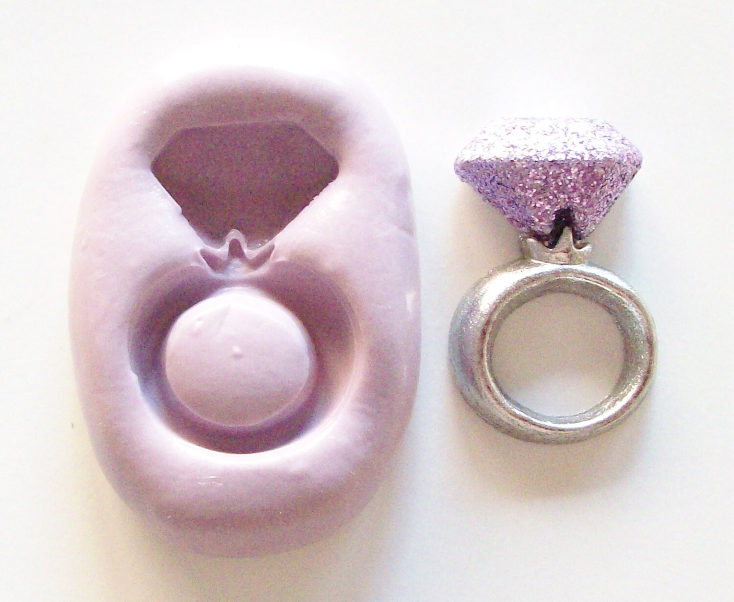 Diamond ring Mold 1200 silicone mold craft mold porcelain Etsy