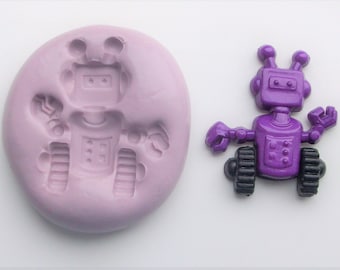 Silicone mold robot 1088 - craft mold, porcelain mold, jewelry mold, food mold, pop up mold, clays mold, flexible mold
