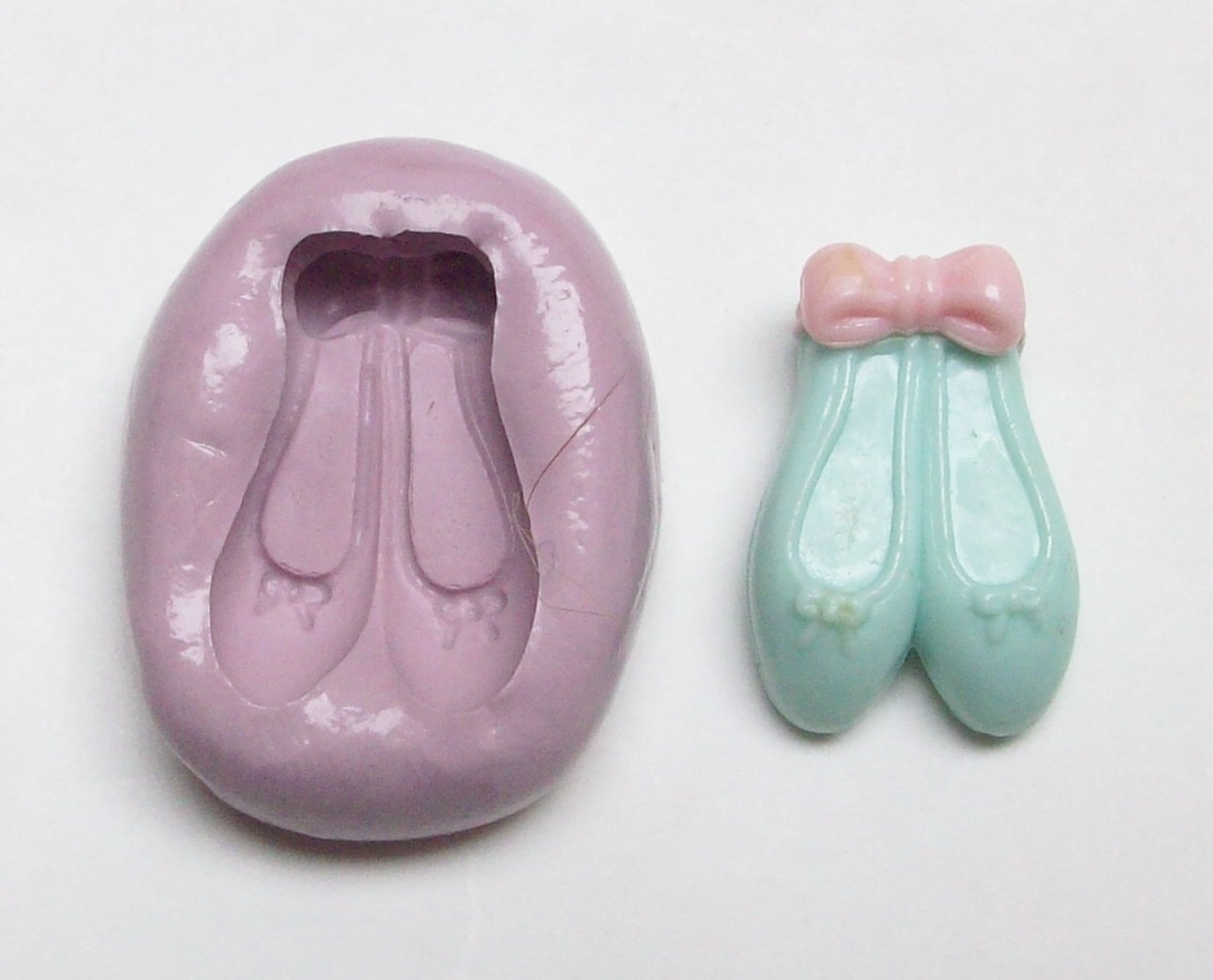 ballet shoes mold - mold for crafts, handmade with fda approved silicone for food and other materials, good for baking and fonda