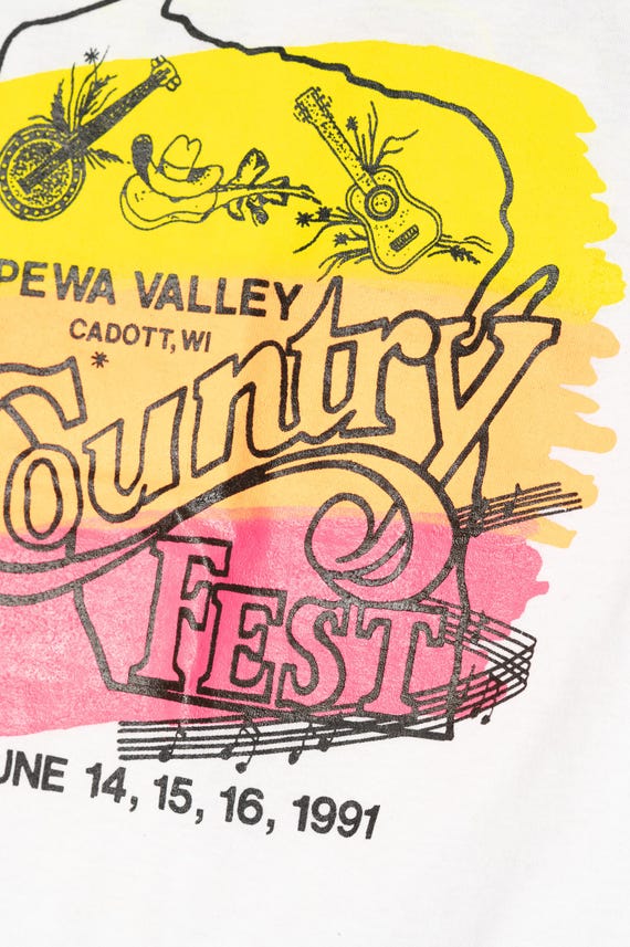 Chippewa, Vintage 1991 Country Fest T-Shirt | Chippewa Valley Country Festival Tee | Single Stitch 90s Graphic Tee