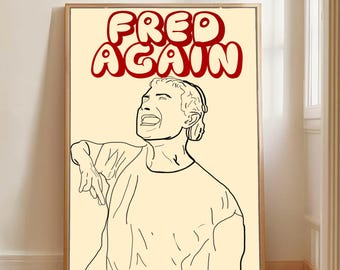 Fred Again 'USB' Poster for Bedroom, Unframed A4/A3/A2/A1, Wall