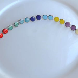 Handmade Enamel Stud Earrings: Colourful Boho Chic Jewellery