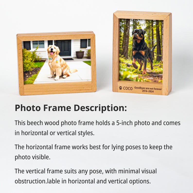 Custom Pet Urn with Handmade Figurine, Mango Wood Memorial Statue, Personalized Pet Ashes Container image 10