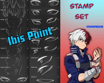 Todoroki My Hero Academia Brush Set - Ibis Paint