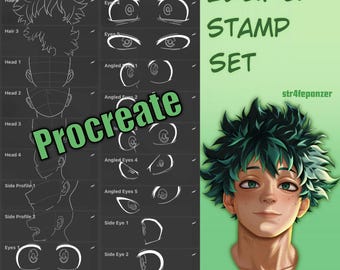 Izuku My Hero Academia Brush Set - Procreate