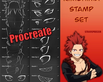 Kirishima My Hero Academia Brush Set - Procreate
