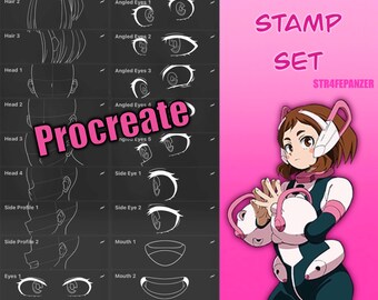 Uraraka My Hero Academia Brush Set - Procreate
