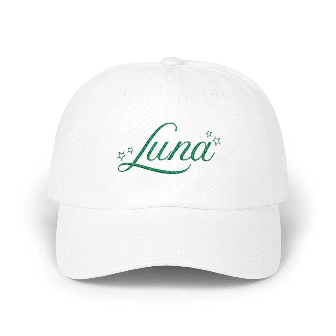 Luna Script With Stars Dad Cap | Embroidered Baseball Cap - Etsy