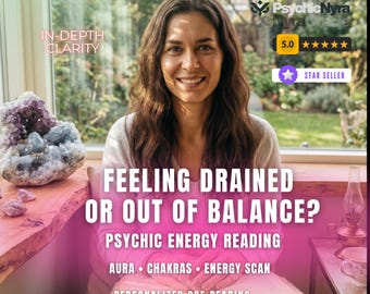 Psychic Energy Reading, Aura & Chakra Scan, Chakra Blockages, Energy Analysis, Spiritual Guidance, In-Depth Clarity PDF