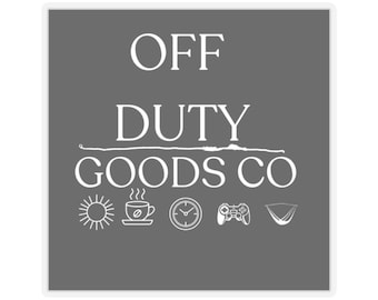 Off Duty Goods Co Sticker | Square Logo Kiss-Cut Sticker