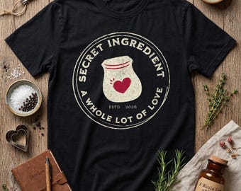 Grandma Kitchen Shirt, Secret Ingredient Shirt, Nana Gift for Her, Mimi Shirt, Grandma Era Tee, Cooking with Love, Gigi Gift, New Grandma