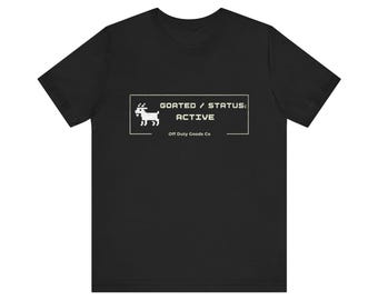Goated Status Active Shirt – Retro 8-Bit Goat Pixel Art Tee