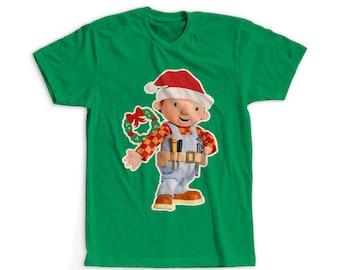 Bob The Builder Christmas Shirt, Birthday Gift, Tshirt Christmas Present, Kid's Tee