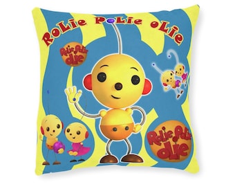 Rolie Polie Olie Throw Pillow, Birthday Gift, Christmas Present, Kid's Cover Blanket