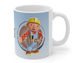 Bob The Builder Carpenter Mug: Ceramic Coffee Cup, 11oz