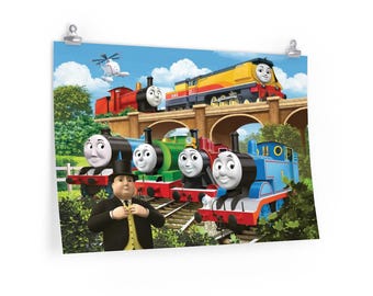 Thomas the Train Poster: Photographic Print, Kids Room Decor
