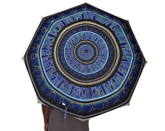 African Print Umbrella: Boho Style Folding Parasol - Etsy