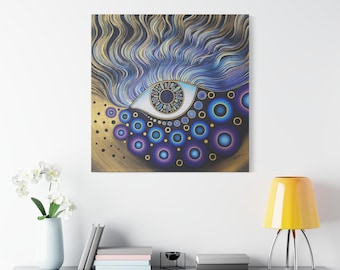 Mystical Eye Canvas Art: Spiritual Home Decor