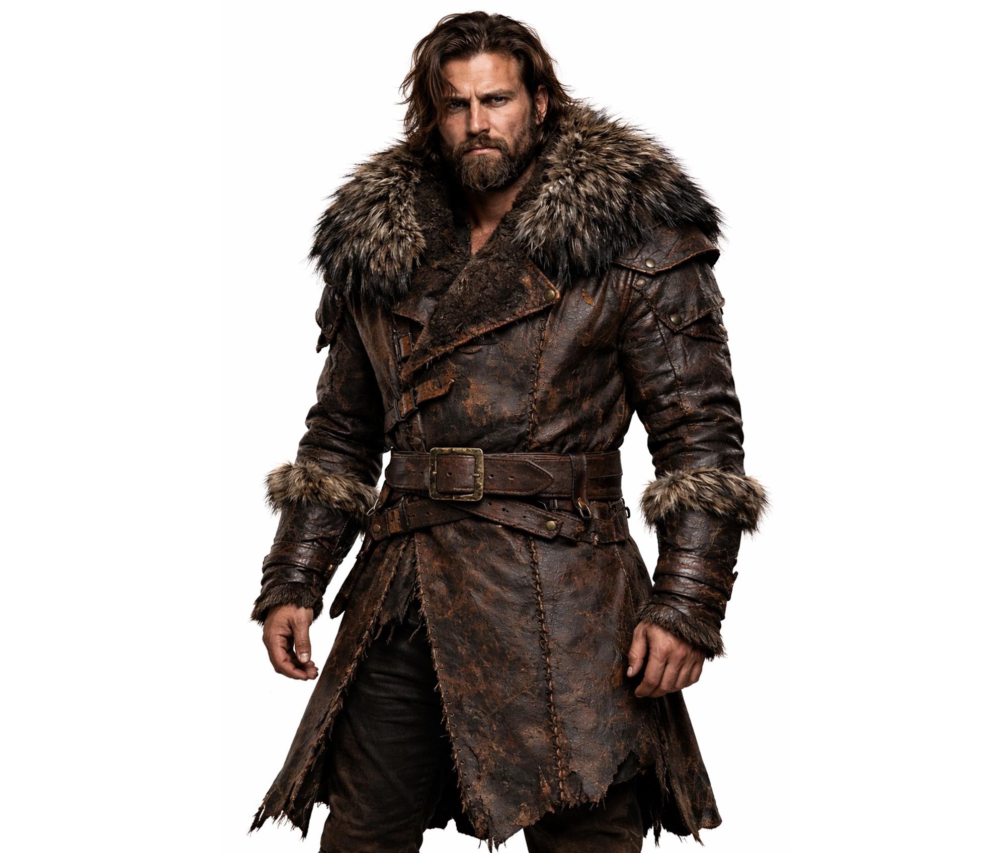 Col Viking En Fausse Fourrure - Accessoire Cosplay Homme, Doux Et Chaud, Pour Déguisements