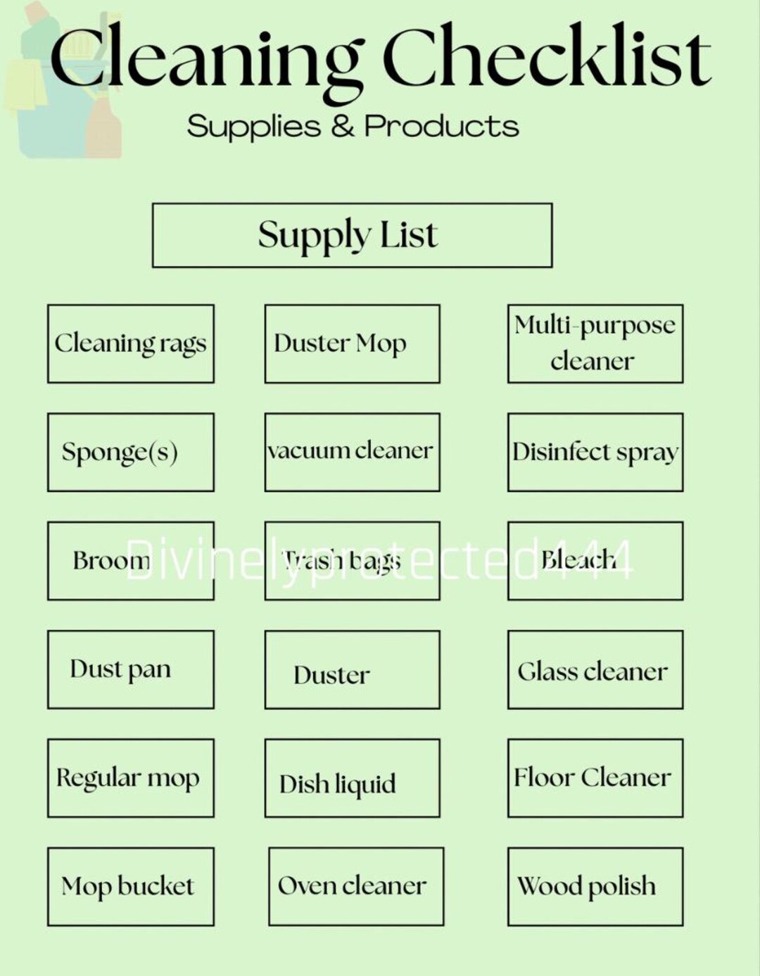 cleaning-checklist-supplies-and-products-etsy