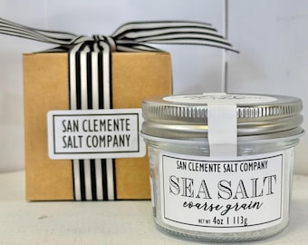 Gourmet Sea Salt Gift Set – Coarse Grain Sea Salt + Your Choice of Artisan Salt – All Natural Cooking & Finishing Salt Duo