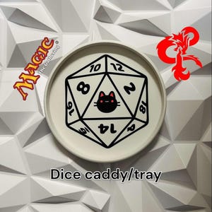 Cat Dice Tray | 3D Printed Dice Caddy for DnD, RPG, and Board Games