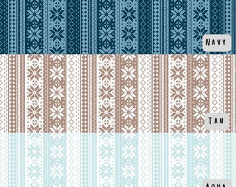 Winter Magic Sweater Stripe, Winter Magic Fabric Collection, Dani Mogstad, Riley Blake Designs, Fabric By The Yard