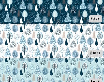 Winter Magic Trees, Winter Magic Fabric Collection, Dani Mogstad, Riley Blake Designs, Fabric By The Yard