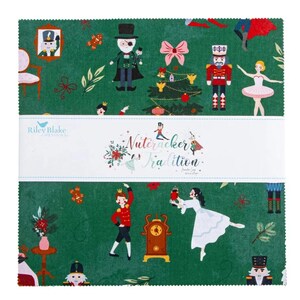 Nutcracker Tradition 10" Stacker by Jennifer Long for Riley Blake Designs, 10" Squares, Layer Cake