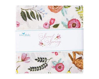 Sweet Spring Charm Pack, Riley Blake Designs, 5" Squares