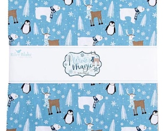 Winter Magic Fabric Charm Pack, Riley Blake Designs, 5" Squares