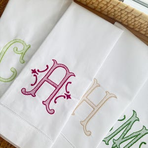 Embroidered tea towel