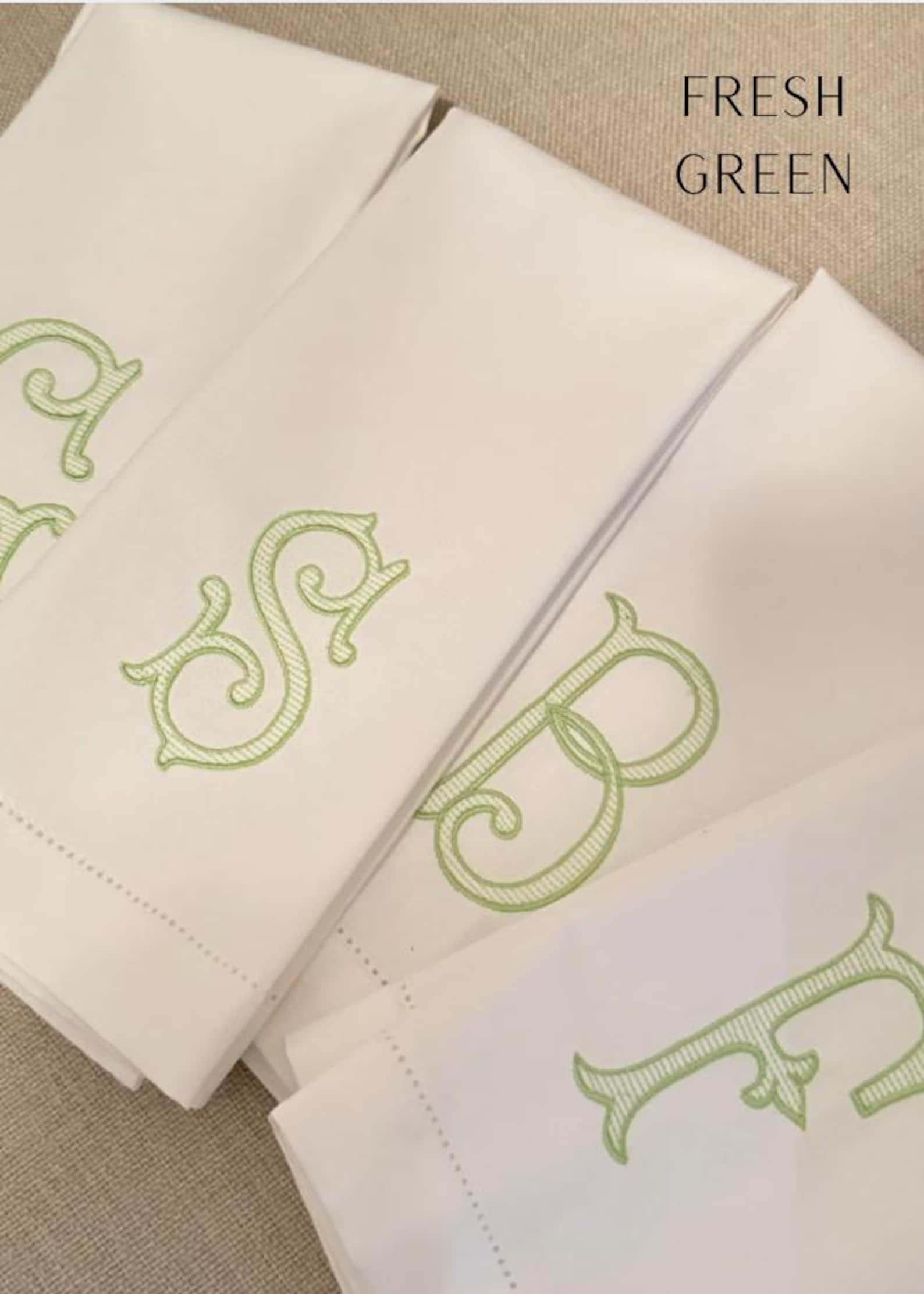 Embroidered tea towel