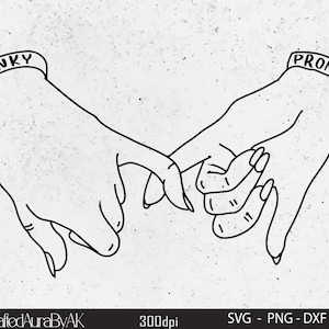 Pinky promise SVG - pinky promise eps - pinky promise DXF - pinky promise png - hand svg - best friend svg - bestie svg - promise svg
