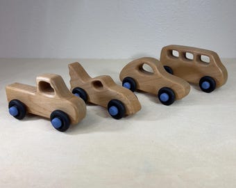 Handcrafted Wood Cars: non-Toxic varnish and paint
