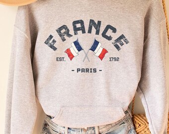 France Hoodie, France T-Shirt, France Vintage, French Gift, Paris Shirt, French Heritage Tee, France Souvenir, Travel T-Shirt