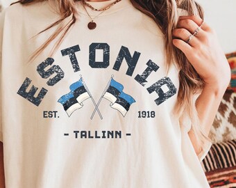 Estonia Comfort Colors tee, Estonia Shirt, Estonia tshirt, Estonia Gift, Estonia vacation, Estonia souvenir, Estonia friend gift