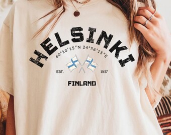 Helsinki Comfort Colors tee, Helsinki shirt, Helsinki Finland, Finland T-Shirt, Finnish Flag, Republic of Finland, Finland