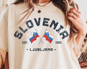 Slovenia Comfort Colors tee, Slovenia Shirt, Slovenia tshirt, Slovenia Gift, Slovenia vacation, Slovenia souvenir, Slovenia friend gift