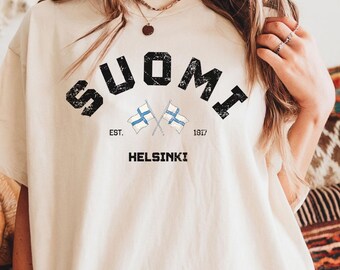 Suomi Comfort Colors tee, Suomi Shirt, Finland T-Shirt, Finnish Flag, Republic of Finland, Finland Soccer Shirts ,Finnish Gift