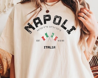 Napoli Comfort Colors tee, Naples T-Shirt, Napoli Vintage Shirt, Italy Gift, Campania Tee, Naples Souvenir, Retro Napoli, Napoli Italia