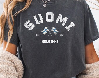 Suomi Comfort Colors tee, Suomi Shirt, Finland T-Shirt, Finnish Flag, Republic of Finland, Finland Soccer Shirts ,Finnish Gift