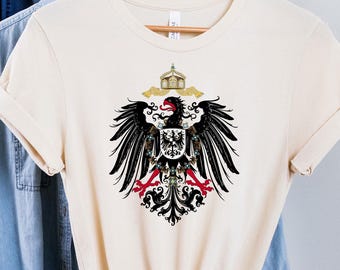 German Empire Eagle T-Shirt, German Empire Coat of Arms, German Empire History German gifts German friend gift for German people